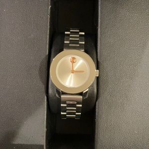 AUTHENTIC MOVADO SILVER DIAL WATCH